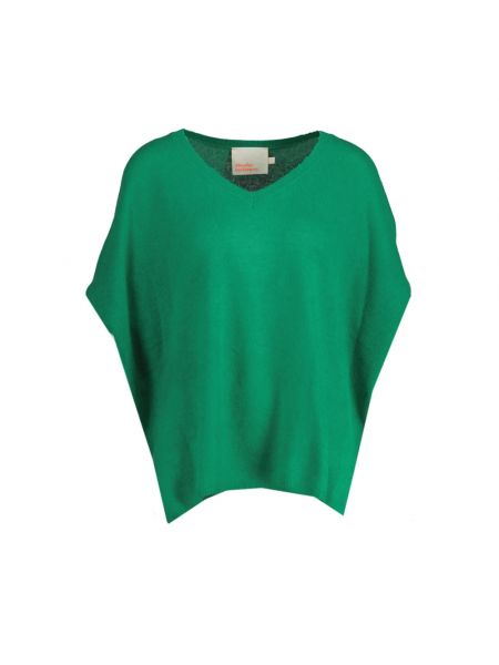Sweter z kaszmiru z dekoltem w serek Absolut Cashmere zielony