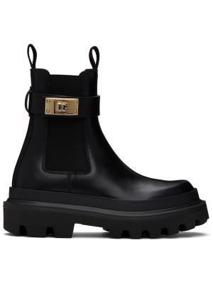 Черные ботинки челси из телячьей кожи Dolce & Gabbana
