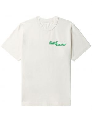 Pamut póló nyomtatás Sunflower fehér