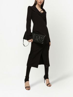 Krajkové šněrovací večerní šaty Dolce & Gabbana černé