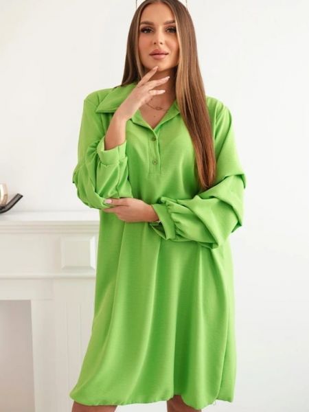 Oversized obleka Fasardi zelena