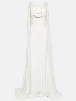Платье с аппликацией Roland Mouret белое