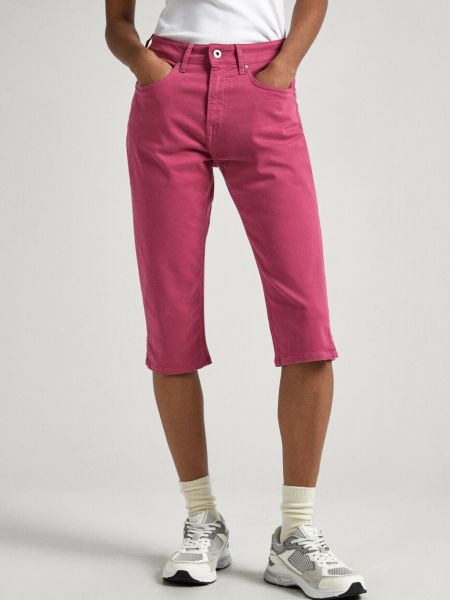 Джинсовые шорты Pepe Jeans розовые