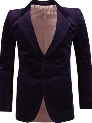 Фиолетовый бархатный пиджак Gucci