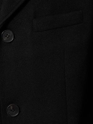Kašmírový kabát s knoflíky Dunst černý