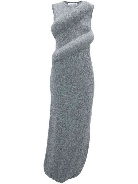 Robe longue en tricot Jw Anderson gris