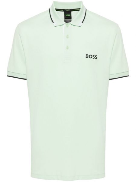 Poloshirt med broderier Boss grøn