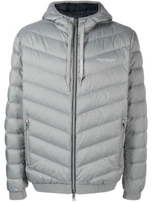 Hette zip lang jakke Armani Exchange grå