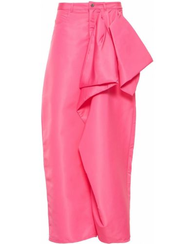 Pantaloni cu funde cu croială lejeră Marques'almeida roz