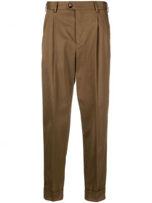 Pantaloni plissettati Pt Torino marrone