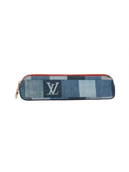 Kopertówka bawełniana Louis Vuitton Vintage niebieska