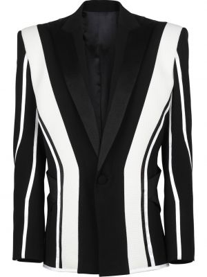 Mesh stripete blazer Balmain svart