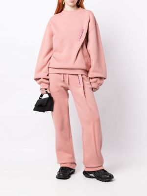 Oversize treniņtērpa bikses ar izšuvumiem Y Project rozā