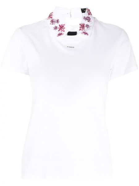Camiseta con estampado Pinko blanco