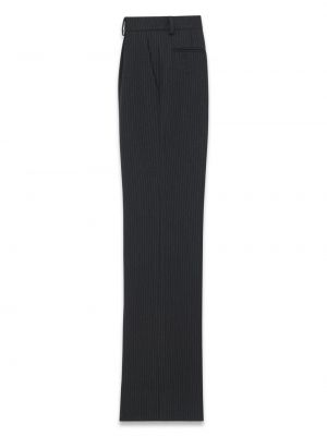 Pantalon droit à rayures Saint Laurent noir