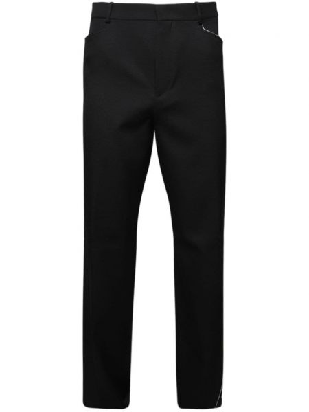 Μάλλινο παντελόνι με ίσιο πόδι Lanvin μαύρο