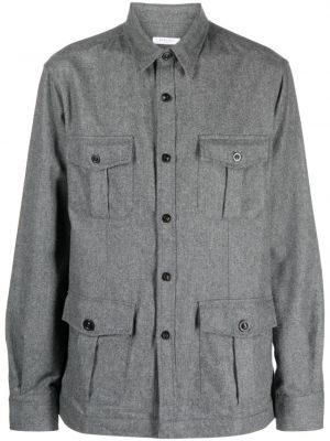 Chemise en laine avec poches Boglioli gris