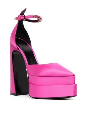 Sandales ar platformu Versace rozā