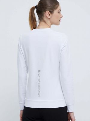 Tricou cu mânecă lungă Ea7 Emporio Armani alb