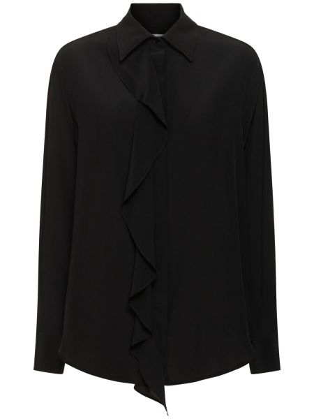 Ruffle silke skjorte Victoria Beckham svart