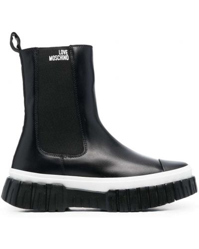 Chelsea boots à imprimé Love Moschino noir