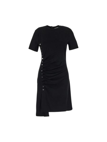 Sukienka midi z wiskozy Paco Rabanne czarna