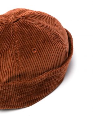 Siuvinėtas kepurė su snapeliu kordinis velvetas Baracuta ruda