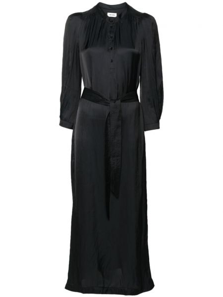 Satenska dolga obleka Zadig&voltaire črna