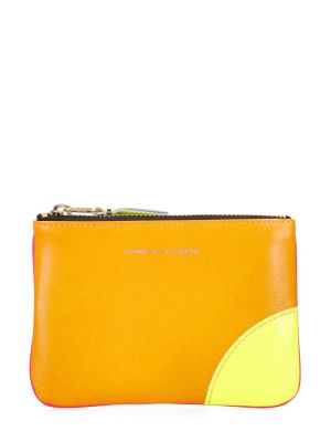 Cipzáras bőr pénztárca Comme Des Garçons Wallet narancsszínű