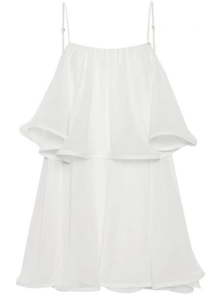 Sukienka mini szyfonowa Nissa biała