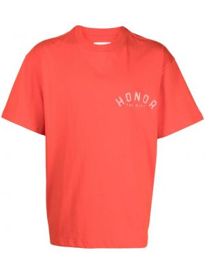 T-shirt con stampa Honor The Gift rosso
