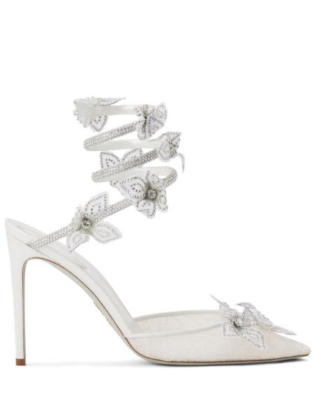 Полуотворени обувки на цветя René Caovilla бяло