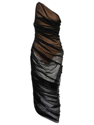 Трикотажное платье миди Norma Kamali, черное