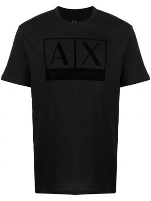 Trykt t-skjorte Armani Exchange svart