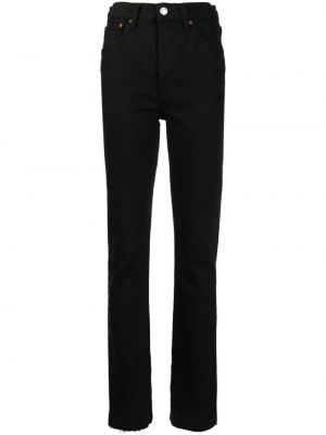 High waist skinny jeans Re/done schwarz