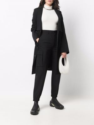 Vilnonis paltas Yohji Yamamoto Pre-owned juoda