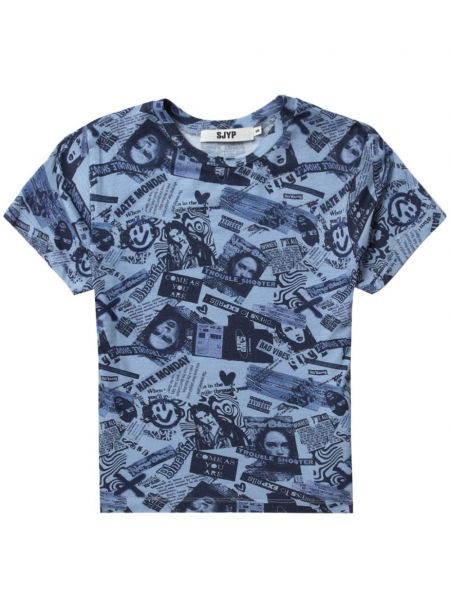 T-krekls ar apdruku Sjyp zils