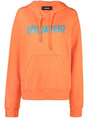 Trykt hettegenser Dsquared2 oransje