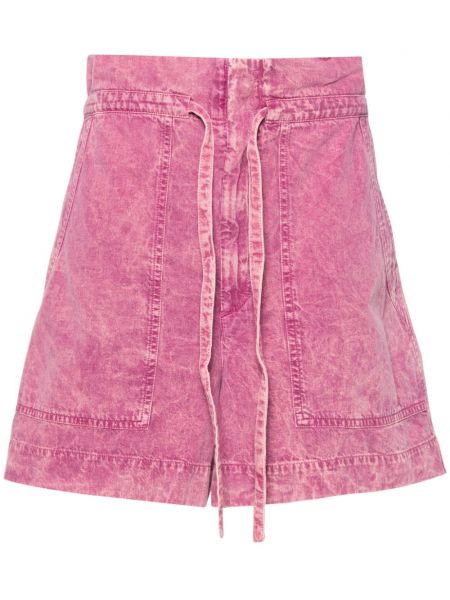 Kratke traper hlače Marant Etoile ružičasta