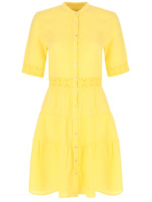 Льняное платье 120% Lino, желтое
