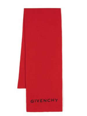 Fular cu broderie Givenchy roșu