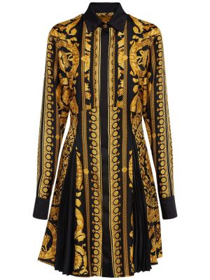 Jedwabna sukienka z nadrukiem Versace