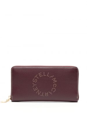 Kožená peňaženka Stella Mccartney fialová