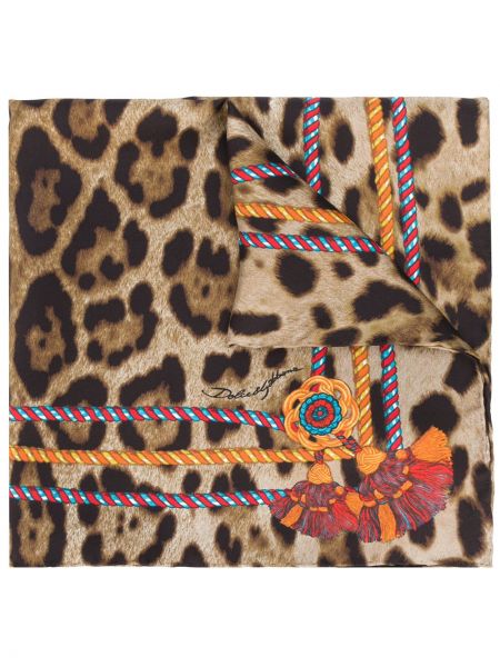 Pañuelo leopardo Dolce & Gabbana marrón