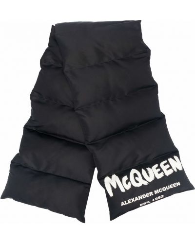 Trykt skjerf Alexander Mcqueen svart