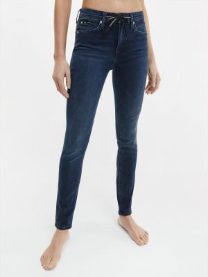 Modré skinny džíny Calvin Klein Jeans