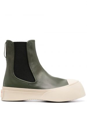 Slip-on обувки до глезена Marni зелено