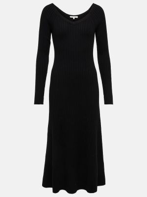 Sukienka midi wełniana Dorothee Schumacher czarna