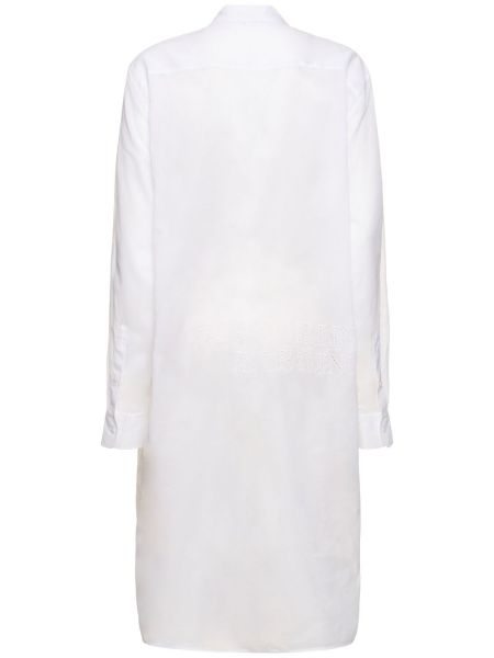 Drapovaný bavlnená košeľa Ann Demeulemeester biela