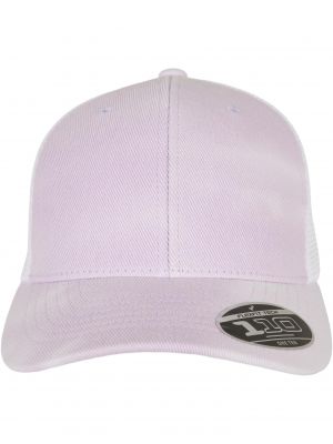 Мрежеста шапка с козирки Flexfit бяло